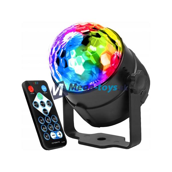LED disko guľa s diaľkovým ovládaním