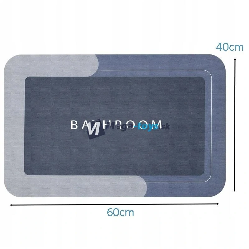Absorpčná a rýchloschnúca sprchová rohož 40 x 60 cm obdĺžnik
