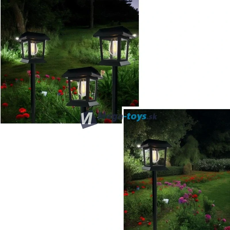 Solárna záhradná lampa 53cm - teplá biela Lucerna