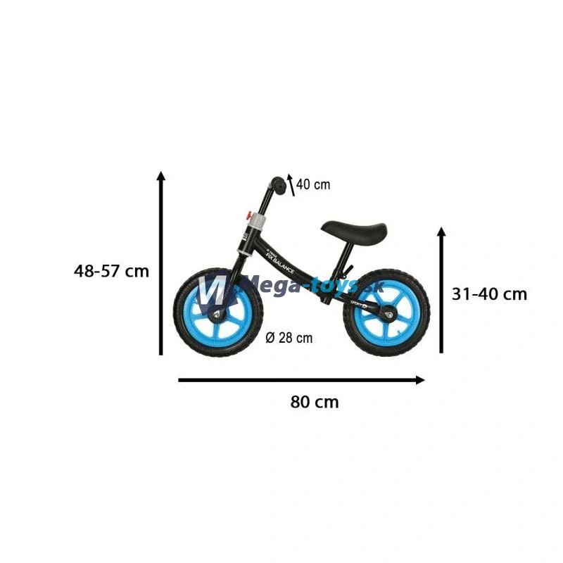 Detský balančný bicykel ultra ľahký Trike Fix čierny