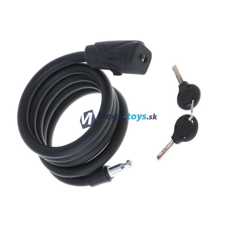 Bezpečnostný zámok na bicykel RELLEX + špirálový kľúč 150 cm