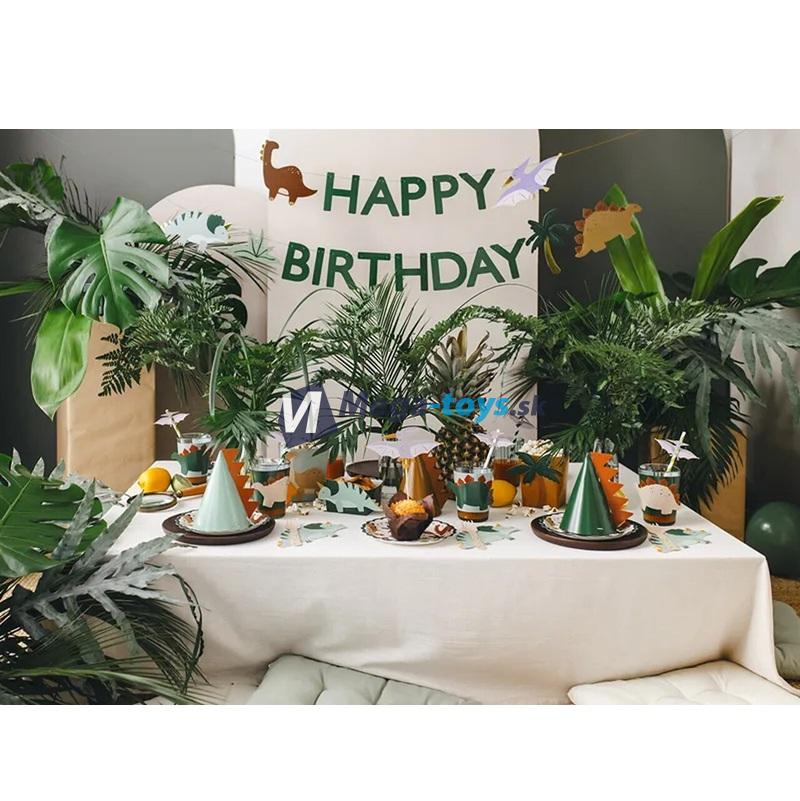 Narodeninový banner „Všetko najlepšie k narodeninám “ Dinosaury, 3 m