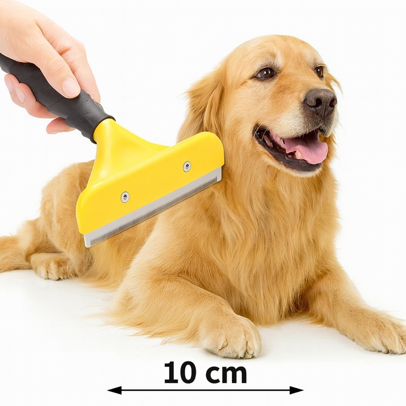 Trimmer kartáčovací hrebeň 10 cm žltý