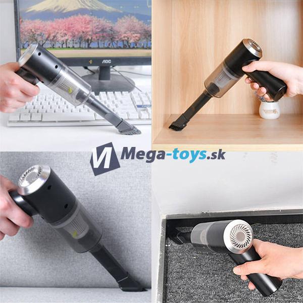 Vysoko výkonný prenosný mini vysávač 2 v 1