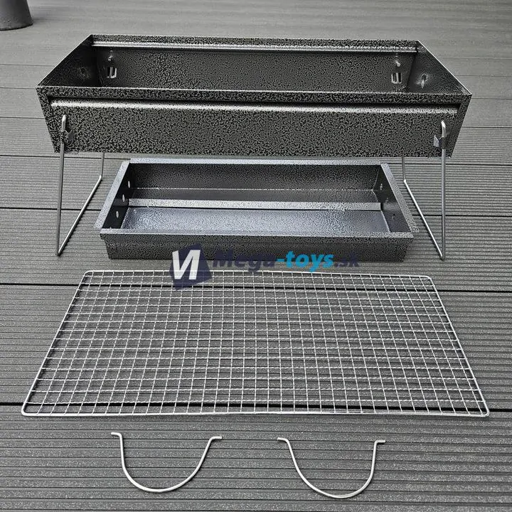 Prenosný cestovný skladací gril 51 x 23 cm