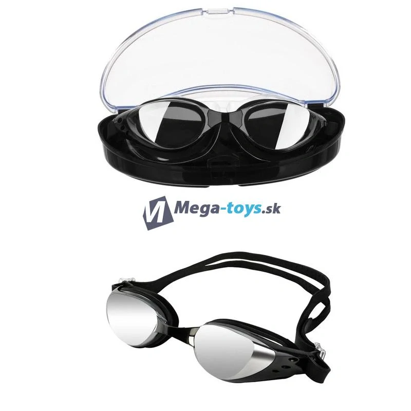 Plavecké okuliare s príslušenstvom čierne