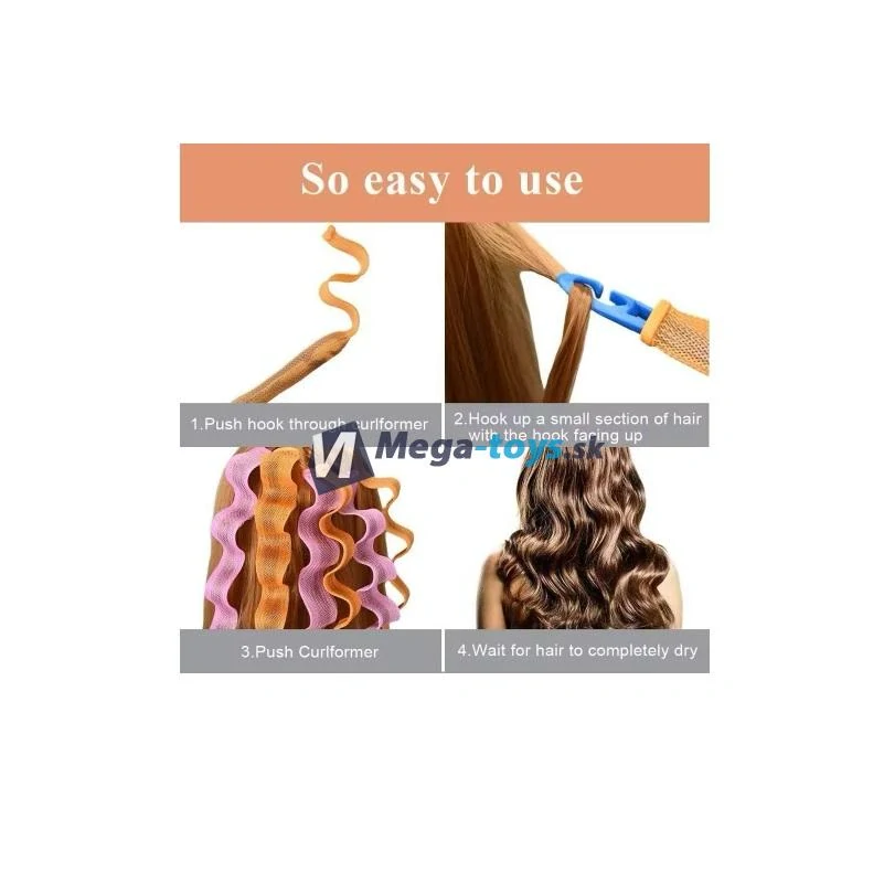 Špirálové natáčky s háčikom, 12 ks.