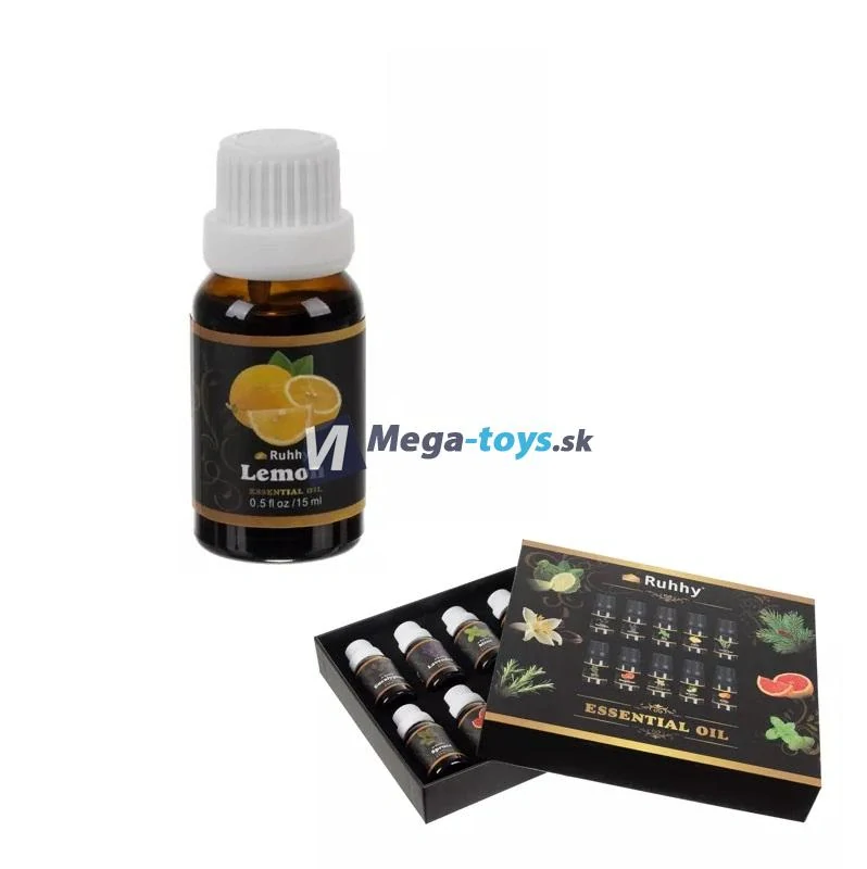 Súprava esenciálnych olejov do difuzéra 10 ks 15 ml