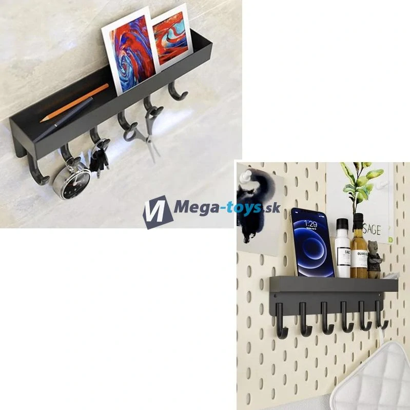 Nástenný vešiak s policou 24,5 cm