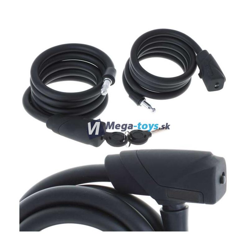 Bezpečnostný zámok na bicykel RELLEX + špirálový kľúč 150 cm
