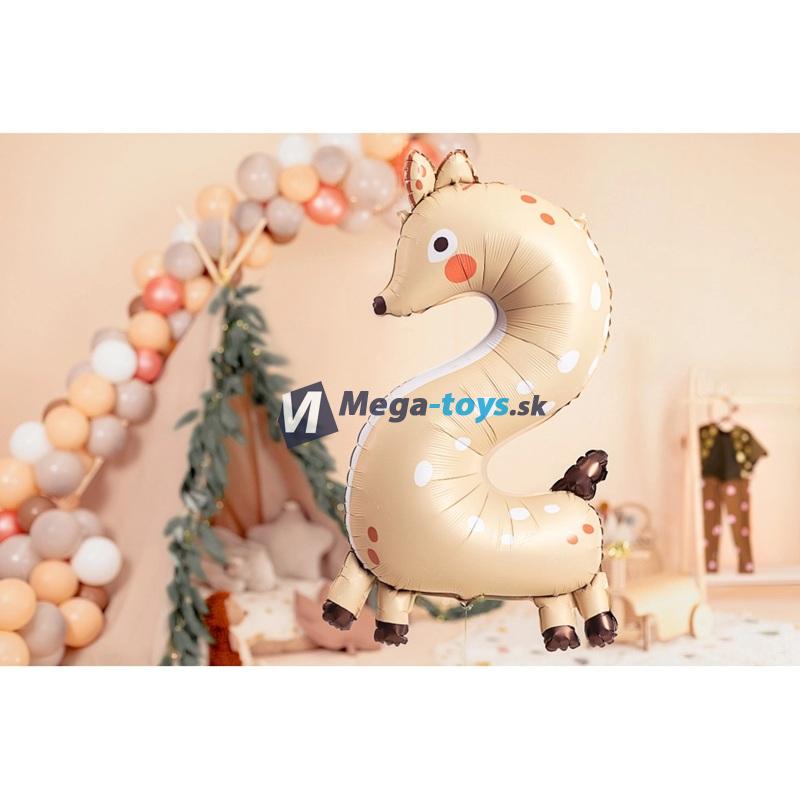 Fóliový balón číslo 2 Malý jeleň 65x102 cm