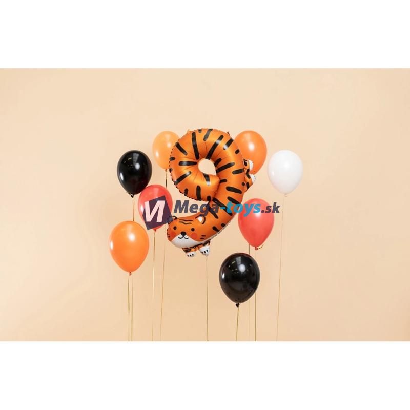 Fóliový balón číslo 9 Tiger 64x87 cm