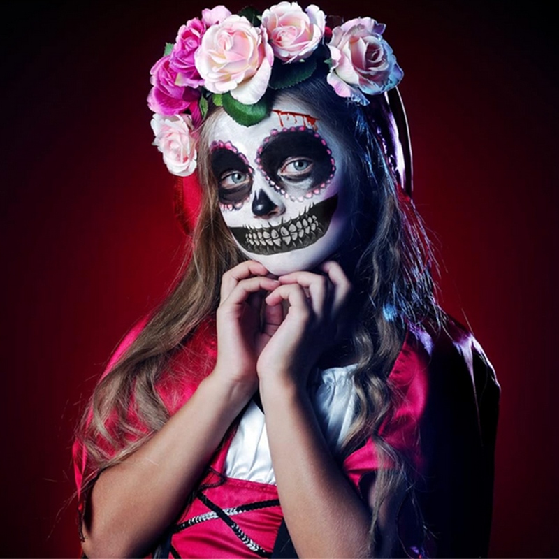 Halloween tetovanie falošné zuby – dočasný make-up efekt, umývateľné 1 ks