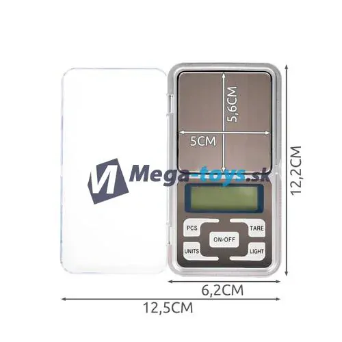 Vrecková digitálna váha 200 x 0,01 g
