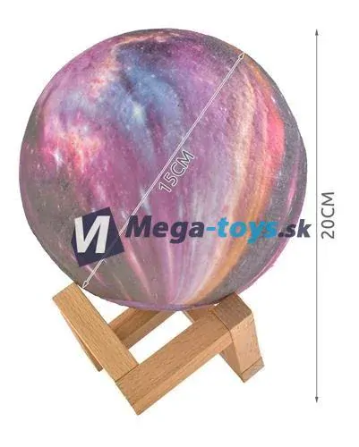 Nočná mesačná lampa 15cm, 16 farieb