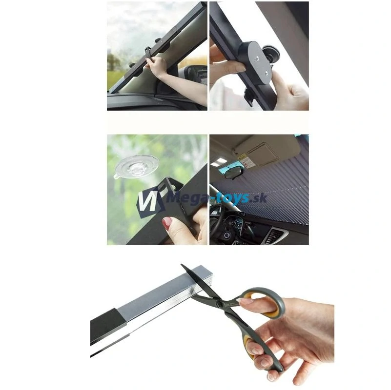 Slnečná clona roleta na čelné sklo