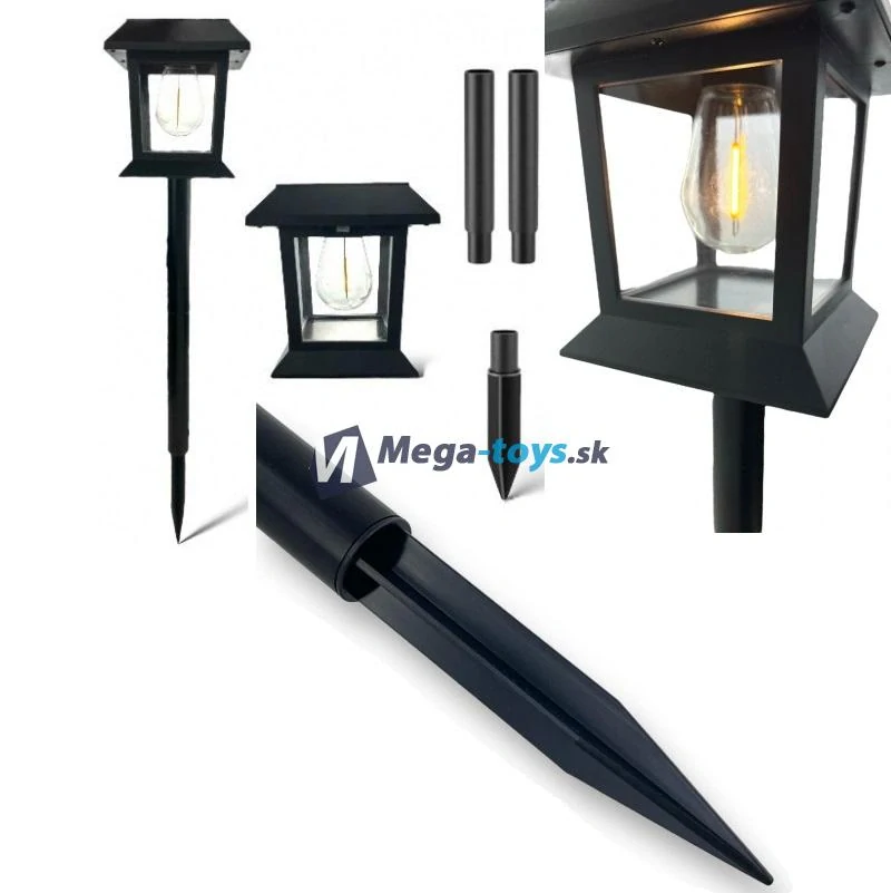 Solárna záhradná lampa 53cm - teplá biela Lucerna