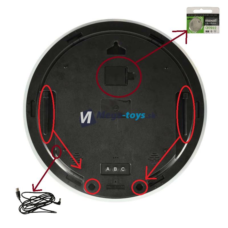 Nástenné hodiny planéta modrá - Zem 32 cm