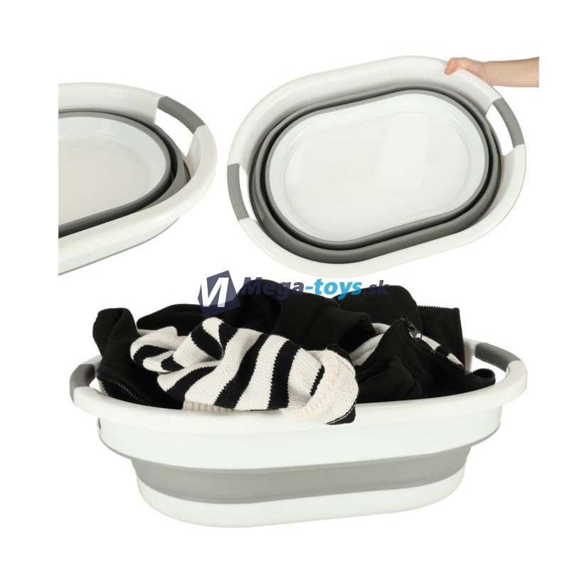 Silikónový skladací kôš oválny 25l