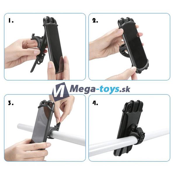 Silikónový držiak telefónu na bicykel