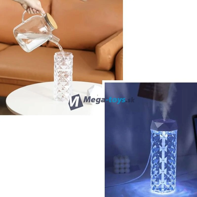 Zvlhčovač vzduchu - nočná lampa 2v1