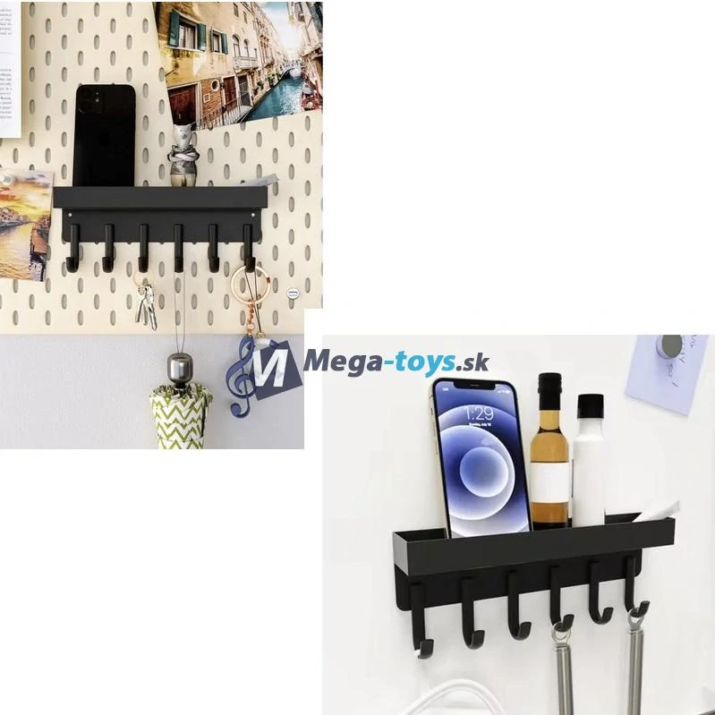 Nástenný vešiak s policou 24,5 cm