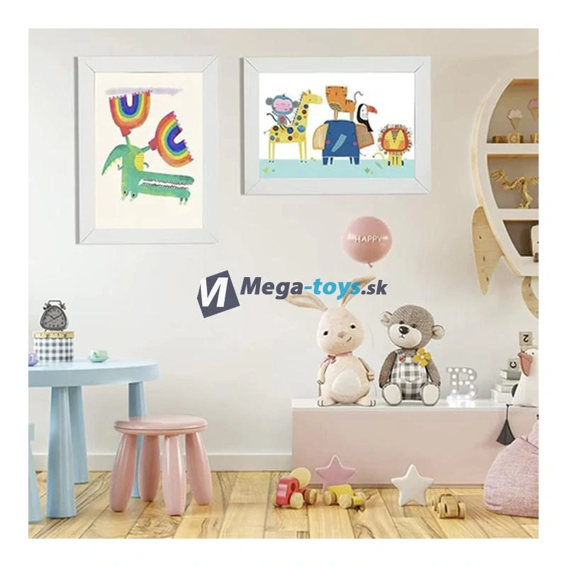 Umelecký rám na detské obrázky A4 biely