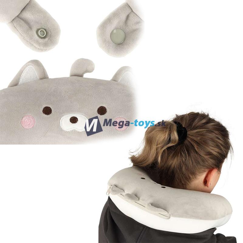Magický cestovný kamarát 2v1 vankúš mačka