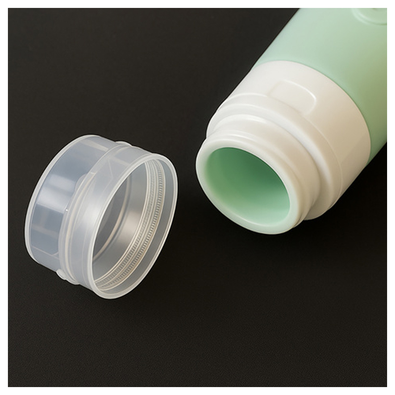 Kozmetická taška do lietadla + 4× 90 ml fľaštičky (TSA/IATA)