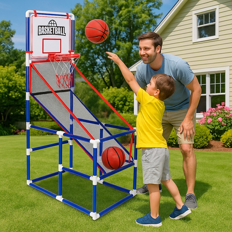 Prenosná basketbalová hra – 2 loptičky + pumpička