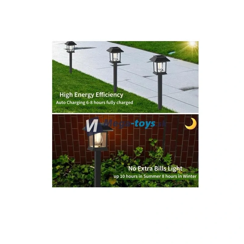 Solárna záhradná lampa 39,5cm - teplá biela Lucerna