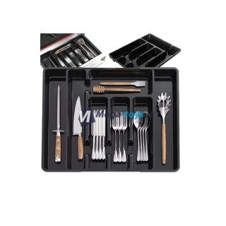Organizér do kuchynskej zásuvky - plastová vložka 27,5 - 44,5 x 36,5 cm