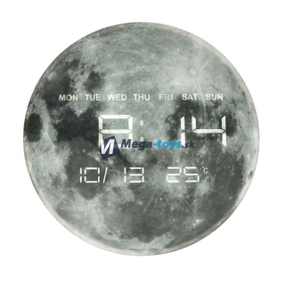 Nástenné hodiny planéta sivá - Mesiac 32 cm