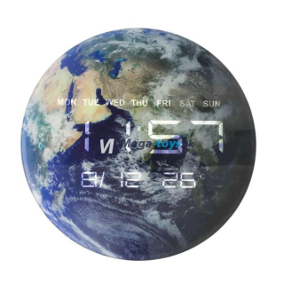 Nástenné hodiny planéta modrá - Zem 32 cm