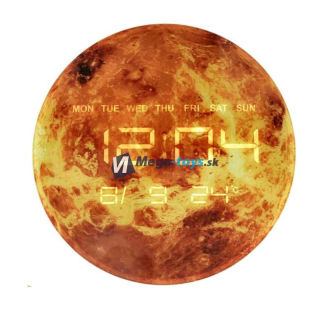Nástenné hodiny planéta oranžová - Mars 32 cm