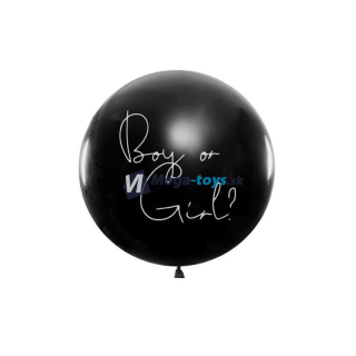 Balón „Chlapec alebo dievča“ s ružovými konfetami - dievča Ø 1 m