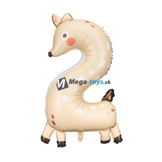 Fóliový balón číslo 2 Malý jeleň 65x102 cm