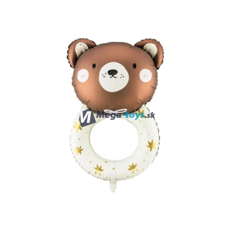Fóliový balón Medvedík v tvare hrkálky 45cm x 67cm