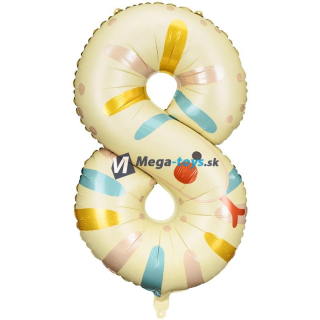 Fóliový balónek číslo 8 had 55x88 cm